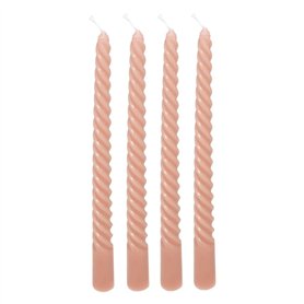 Atmosphera - 4 bougie-bâtons twist many rose 180g