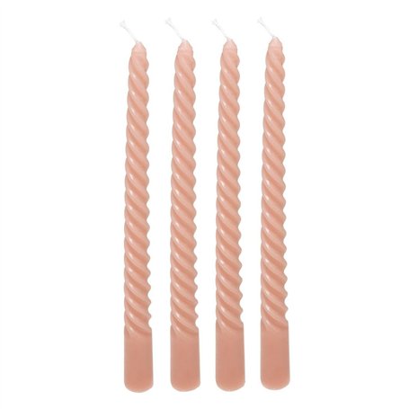 Atmosphera - 4 bougie-bâtons twist many rose 180g