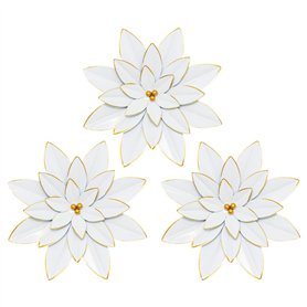 Atmosphera - 3 déco Murale Alya D24cm - Blanc