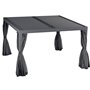 Hespéride - 1 Set de 4 Rideaux pour tonnelle 3,6 x 3,6 m