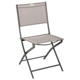 HESPERIDE Chaise de Jardin Pliante métal Modula Noisette/Tonka