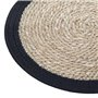 Set de Table D 38 cm Roseau et Coton Noir