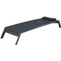 Hespéride - Transat Inclinable Allure Poivre et Graphite 2 Roues Empilable Anti-Rouille 5 Positions Mobilier Détente pour Jardin