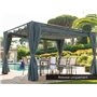 Jeu de 4 Rideaux pour tonnelle Palmeira 4 x 3 m Ardoise