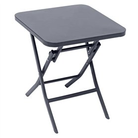 Hespéride - Table d'appoint de Jardin Carrée Greensboro Gris Graphite - 40 x 40 cm - Acier Traité Epoxy Antirouille