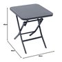 Hespéride - Table d'appoint de Jardin Carrée Greensboro Gris Graphite - 40 x 40 cm - Acier Traité Epoxy Antirouille