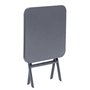 Hespéride - Table d'appoint de Jardin Carrée Greensboro Gris Graphite - 40 x 40 cm - Acier Traité Epoxy Antirouille