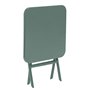 Hespéride - Table d'appoint de Jardin Carrée Greensboro Vert Olive - 40 x 40 cm - Acier Traité Epoxy Antirouille