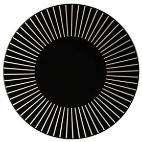 Assiette plate Sun - Diam. 27 cm - Noir