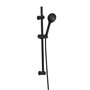 Tendance - Kit colonne 70cm douchettes 3 fonctions flexible acier inox 150 cm - noir mat