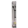 Tendance - Kit colonne 70cm douchettes 3 fonctions flexible acier inox 150 cm - noir mat