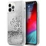 GUESS GUHCP12LLG4GSI Coque pour iPhone 12 Pro Max 6,7" Argent 4G Big Liquid Glitter