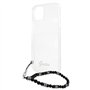 Guess GUHCP13SKPSBK Coque de Protection pour iPhone 13 Mini 5,4" Transparent Black Pearl