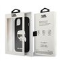 Karl Lagerfeld KLHCP13SSAKHBK Coque pour iPhone 13 Mini 5,4" Noir Saffiano Ikonik Karl's Head