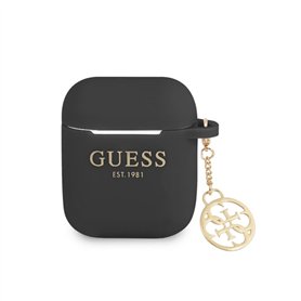 Guess GUA2LSC4EK Coque en Silicone pour AirPods Noir