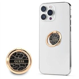 Guess GURSHCLEOK Support de Bague avec Fonction léopard Noir