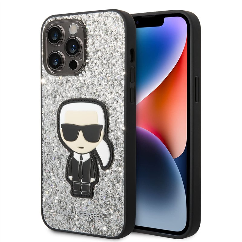 Karl Lagerfeld KLHCP14XGFKPG Coque de Protection Rigide pour iPhone 14 Pro Max 6,7