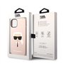 Karl Lagerfeld KLHMP14MSLKHLP Coque pour iPhone 14 Plus 6.7" Hardcase Rose Clair Silicone Karl`s Head