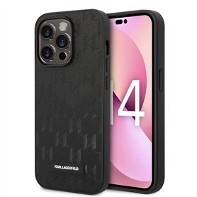 Karl Lagerfeld KLHCP14LSAKLHPK Coque Rigide pour iPhone 14 Pro 6,1" Noir/Bleu