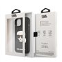KARL LAGERFELD KLHCP14MKH3DBK Coque Rigide en Caoutchouc 3D pour iPhone 14 Plus 6,7" Noir/Noir
