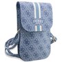 Guess Étui portefeuille en polyuréthane 4G avec rayures imprimées Bleu, bleu