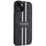 Guess GUHMP14MP4RPSK Coque Rigide pour iPhone 14 Plus 6,7" Noir à Rayures imprimées 4G