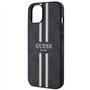 Guess GUHMP14MP4RPSK Coque Rigide pour iPhone 14 Plus 6,7" Noir à Rayures imprimées 4G