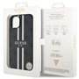 Guess GUHMP14MP4RPSK Coque Rigide pour iPhone 14 Plus 6,7" Noir à Rayures imprimées 4G