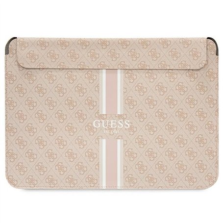Guess Manchon GUCS16P4RPSP 16" Rose 4G à Rayures imprimées