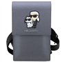 KARL LAGERFELD Sac KLWBSAKCPMG Argent Saffiano Karl & Choupette, Argent (Silver)