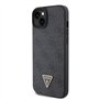 Guess GUHCP15SP4TDPK Étui pour iPhone 15 6,1" Noir Étui Rigide en Cuir 4G Diamond Triangle