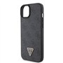 Guess GUHCP15SP4TDPK Étui pour iPhone 15 6,1" Noir Étui Rigide en Cuir 4G Diamond Triangle