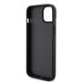 Guess GUHCP15SP4TDPK Étui pour iPhone 15 6,1" Noir Étui Rigide en Cuir 4G Diamond Triangle