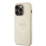 Guess GUHMP15XPSAHMCB Saffiano Coque Rigide dorée pour iPhone 15 Pro Max 6,7"