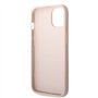 Guess GUHCP15S4GMGPI Coque Rigide pour iPhone 15 6,1" Rose 4G Big Metal Logo