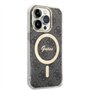 CG Mobile Guess Magsafe IML 4G Coque Rigide pour iPhone 15 Pro Noir