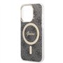 CG Mobile Guess Magsafe IML 4G Coque Rigide pour iPhone 15 Pro Noir