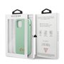 Guess GUHCP12MLSLMGGN Coque de Protection pour iPhone 12/12 Pro 6,1" avec Logo en métal Vert