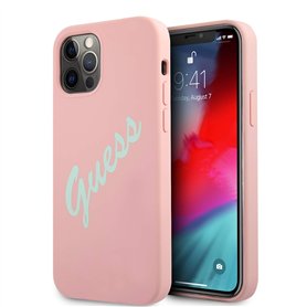 Guess Hardcase Coque de Protection Vintage en Silicone pour iPhone 12 Pro Max 6,7" Vert rosé