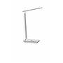 Ninetech LAMP100 Lampe LED avec Chargeur par Induction et Port USB, Plastique, Intégré, 2 W, Gris
