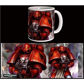 Semic Distribution- Warhammer 40000 MUG Blood Angels Space Marines 40K, WHK-M002, Blanc
