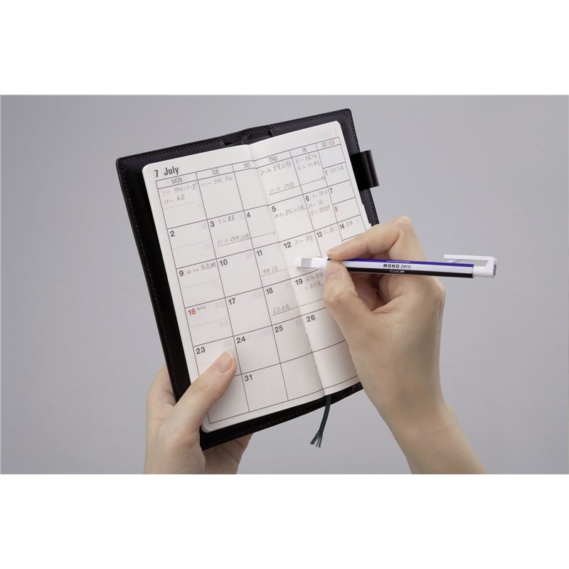 Image secondaire de Tombow EHR-KUS Stylo Gomme Mono zéro + Recharge pointe rectangulaire 2,5x5mm