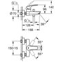 GROHE 33 300 003 EUROSMART Robinet mitigeur baignoire chrome sans équipement