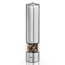 Clatronic® moulin à sel et à poivre électrique avec broyeur réglable | moulin à poivre avec lumière pour un dosage optimal | uti