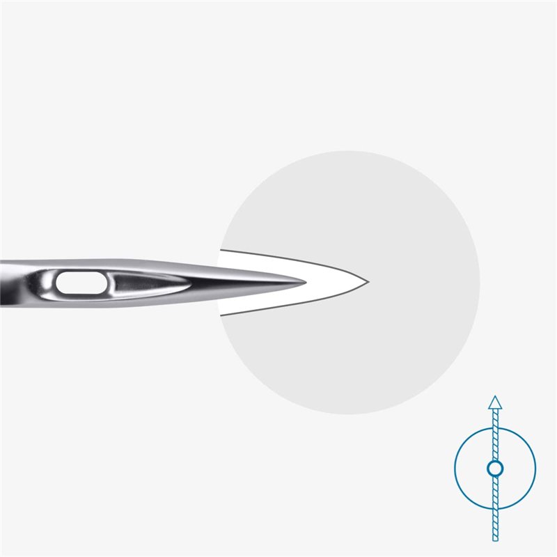 Image secondaire de SCHMETZ Aiguilles pour machines à coudre | 5 Aiguilles Microtex | 130/705 H-M | Grosseur d'aiguille 2x 60/8, 2x 70/10 et 1x 80/12