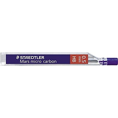 Lot de 12 Etui de 12 mines 0,5 mm polycarbone haute qualité HB STAEDTLER MARSMICRO