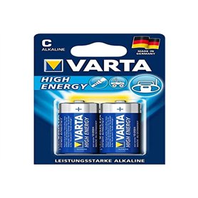 VARTA Blister de 2 piles alcaline "High Energy", Baby (C/LR14)