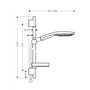 Hansgrohe Set Raindance Select 150UnicaS Puro 0.90m blancchromé