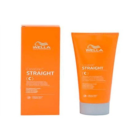 WELLA - Créatine + Straight (C) cheveux colorés et sensibilisés Crème de Lissage 200ml