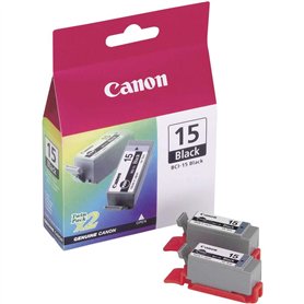 Canon BCI-15bk x2 8190A002 Lot de 2 Cartouches d'encre d'origine Noir